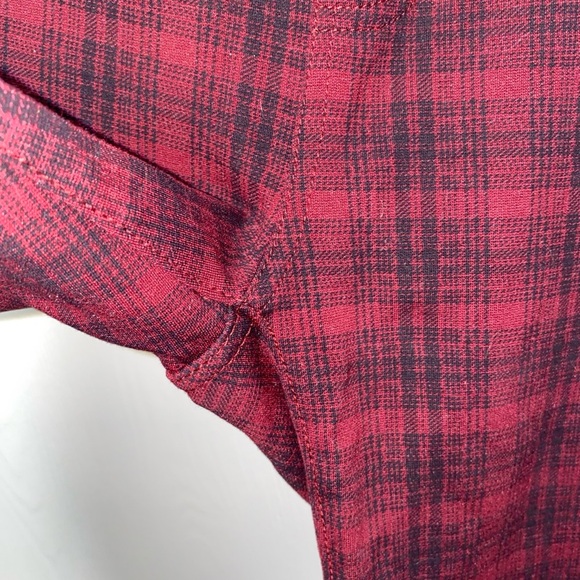 Liverpool Jeans Co Pull On Red Black Plaid Skinny Pants Trouser Womens Size 6/28 - Picture 5 of 9